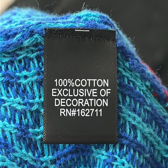 Blizzard Bay Men’s Red and Blue Manatee Holiday Sweater XXL - Picture 5 of 8